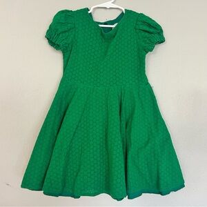 Dear Emme Green Eyelet Dress with lining in size 6. GUC